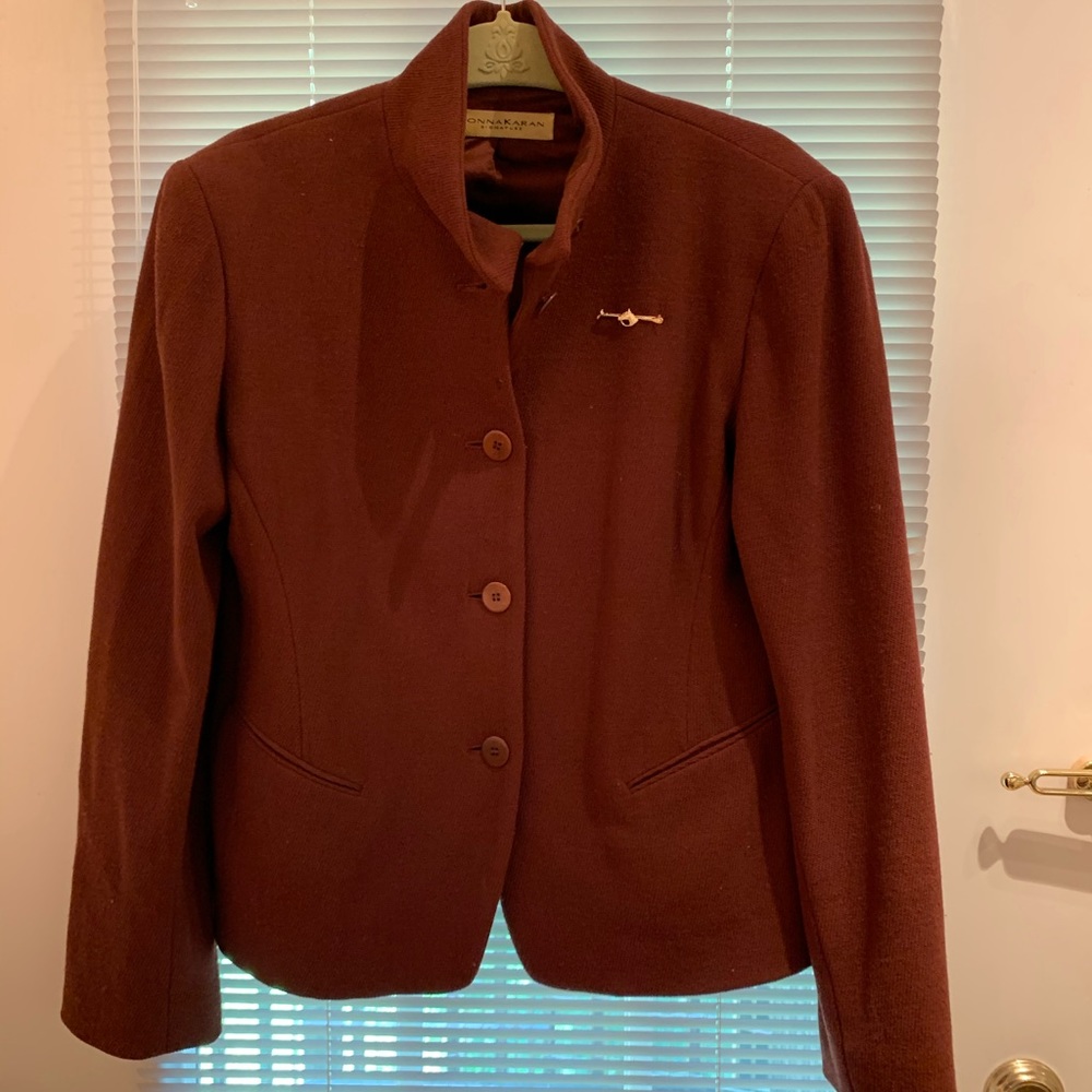 Burnt Orange Classic Donna Karan Jacket